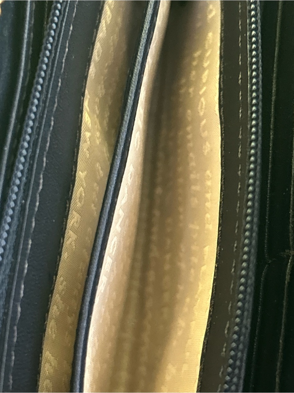 kate spade Black Patent Polka Dot Zip Wallet w/Storybook lining - Picture 7 of 11